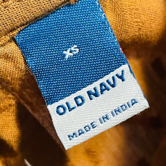 Old Navy Women's XS Long Sleeve Pintuck Lace Dress Sisal Brown - Picture 5 of 9